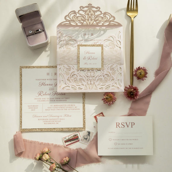 Bracket Shape Acrylic Wedding Invitation DACR02